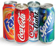 Soft drinks (Coke, Diet Coke, Fanta, Sprite)